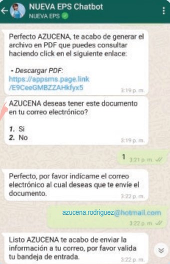 Citas nueva EPS por Whatsapp